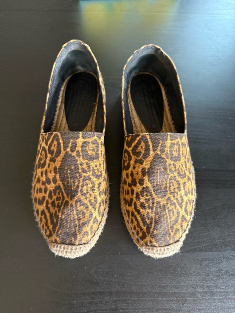 YSL | Saint Laurent | Signature Espadrilles | Loafer | Leopard Print Size 40